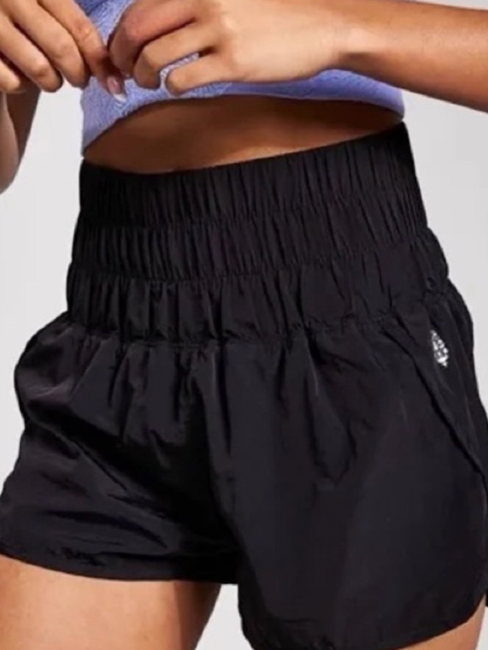 ·Free People Movement· Black Athletic Shorts